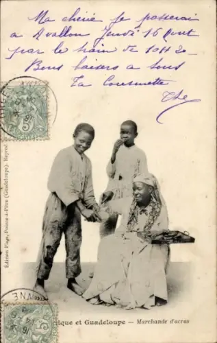 CPA Martinique et Guadeloupe, Marchande d'acras