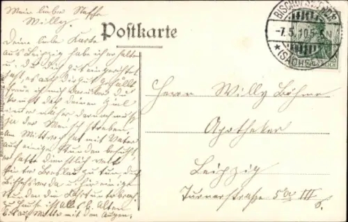 Ak Bischofswerda in Sachsen, Bahnhof Straßenseite