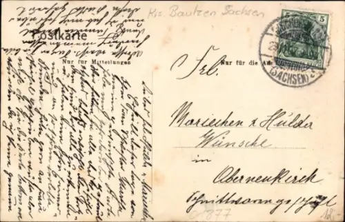 Ak Bischofswerda in Sachsen, Bahnhof Straßenseite