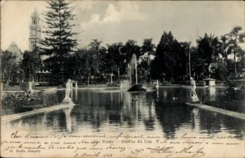 Ak São Paulo Brasilien, Jardin da Luz