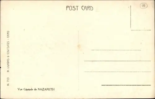 Ak Nazaret Nazareth Israel, Allgemeine Ansicht von  Stadtansicht, Landschaft
