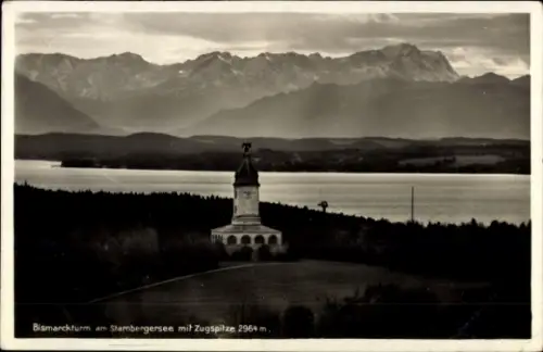 Ak Assenhausen Berg am Starnberger See, Bismarckturm