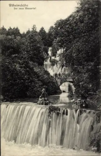 Ak Bad Wilhelmshöhe Kassel in Hessen, neuer Wasserfall