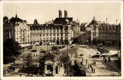 Ak München, Karlsplatz-Rondell, Straßenbahn, Tor