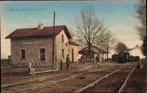 Ak Saint Hilaire le Petit Marne, Bahnhof