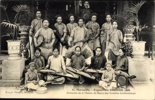 Ak Marseille Bouches du Rhône, Exposition Coloniale 1906, Vietnamesen