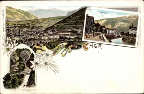 Litho Chur Kanton Graubünden, Gesamtansicht