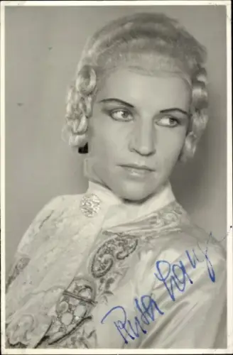 Foto Opernsängerin Ruth Lange, Portrait, Autogramm