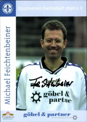 Autogrammkarte Chef Trainer Michael Feichtenbeiner, SV Darmstadt 98, Autogramm