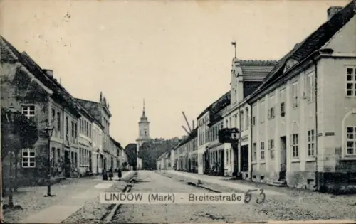 Ak Lindow in der Mark, Breitestraße