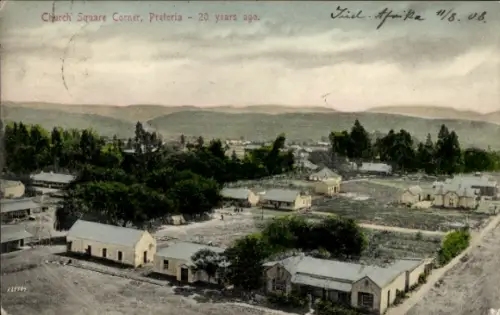 Ak Pretoria Südafrika, Church Square Corner