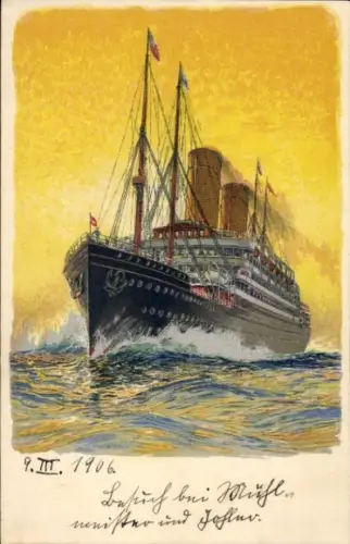 Ak Dampfer Amerika, HAPAG