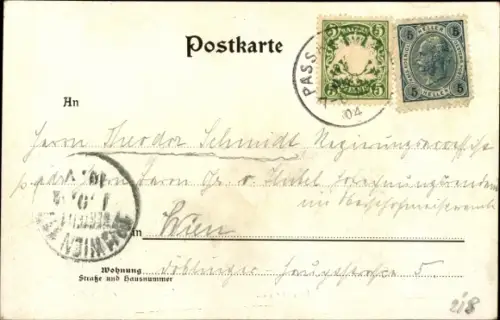 Ak Passau in Niederbayern, Blick von Freinberg