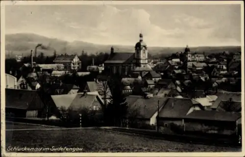 Ak Šluknov Schluckenau Region Aussig, Gesamtansicht