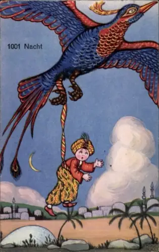 Ak Hamburg Altona, 1001 Nacht, Phönix im Flug, Muck