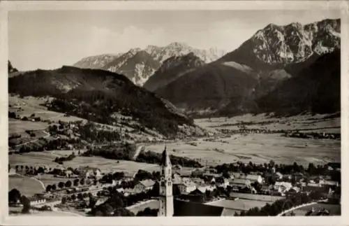Ak Pfronten im Allgäu, Fliegeraufnahme, Schlicke, Köllespitze, Rossberg