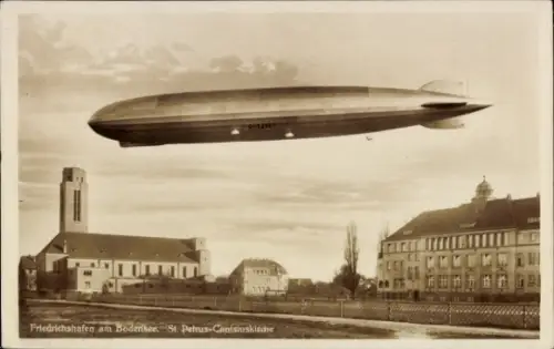Ak Friedrichshafen am Bodensee, Zeppelin, St. Petrus Canisiuskirche