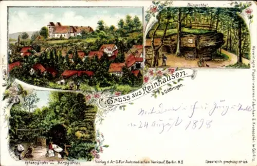 Litho Reinhausen Gleichen Landkreis Göttingen, Gesamtansicht, Bürgerthal