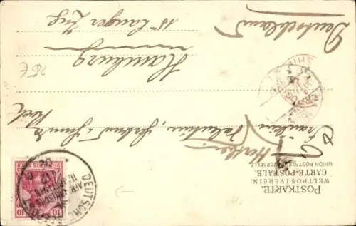 Passepartout Ak Reichspostdampfer Kanzler, DOAL