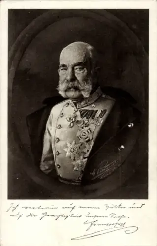 Künstler Ak Kaiser Franz Joseph I., Portrait