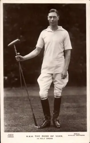 Ak King George VI, Polo Dress, Portrait