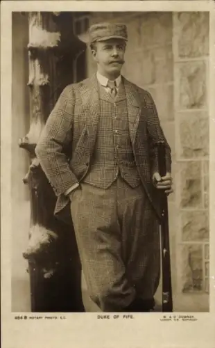Ak Duke of Fife, Portrait mit Gewehr