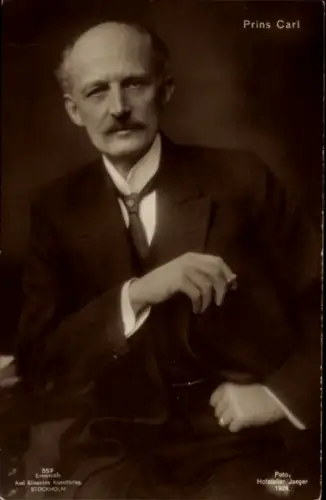 Ak Prinz Oscar Carl Wilhelm von Schweden, Sitzportrait