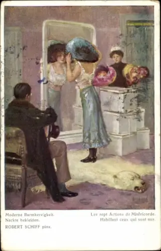 Künstler Ak Schiff, Robert, Moderne Barmherzigkeit, Nackte bekleiden