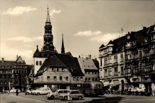 Ak Zwickau in Sachsen, Markt, Bus