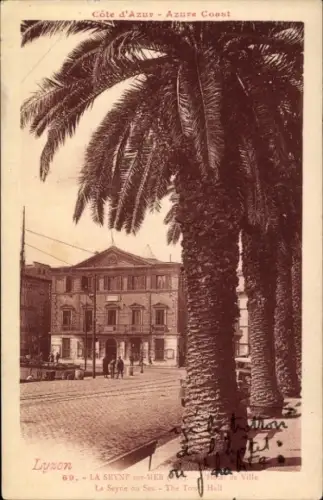 Ak La Seyne sur Mer Var, Rathaus, Palmen, Lyzon
