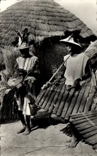 CPA Afrique Noire, Joueurs de tam-tam et balafon