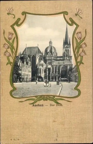 Jugendstil Passepartout Ak Aachen in Nordrhein Westfalen, Dom