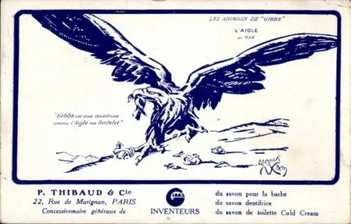 Künstler Ak Adler, Cet Animal vous Amuse? La Brosse a Dents Gibbs