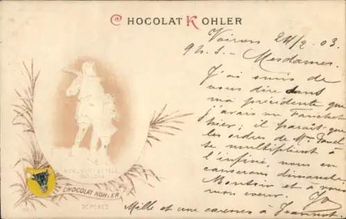 Relief Ak Chocolat Kohler, Reklame