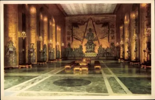 Ak Stockholm Schweden, Stadshuset, Gyllene Salen med Mosaiker av Einar Forseth