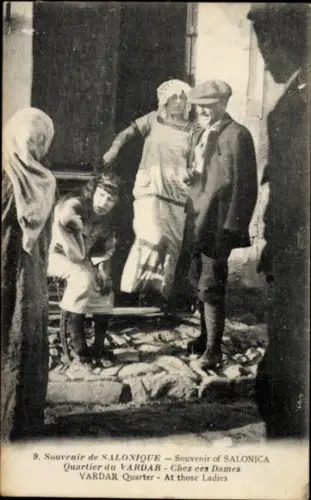 Ak Salonique Saloniki Thessaloniki Griechenland, Souvenir de  Vardar Viertel, Damen, Frauen, 