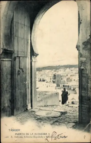 Ak Tanger Marokko,  Puerta de la Alcazaba, Stadtansicht, 1968