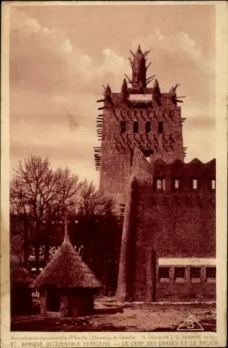 CPA Afrique-Occidentale française, Camp des Gardes et le Palais