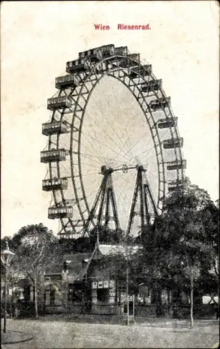 Ak Wien 1 Innere Stadt, Riesenrad,  große Attraktion, viele Gondeln