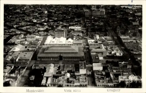 Ak Montevideo Uruguay, Luftaufnahme von  Uruguay, Stadtansicht, keine Personen