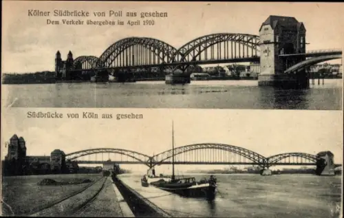 Ak Köln am Rhein, Kölner Südbrücke