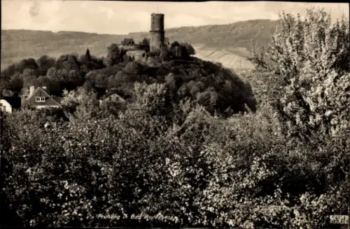Ak Bad Godesberg Bonn am Rhein, Burg Godesburg, Frühling, Bäume, Landschaft