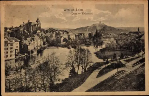Ak Wetzlar an der Lahn, Wetzlar-Lahn, Dom-Kalsmunt, Flusslandschaft, Stadtansicht