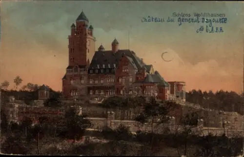 Ak Budenheim am Rhein, Schloss Waldthausen