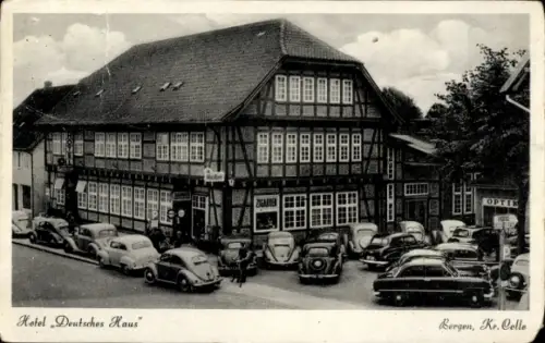 Ak Bergen in der Lüneburger Heide, Hotel Deutsches Haus