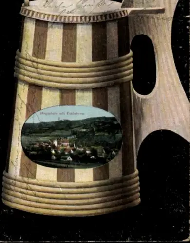 Passepartout Ak Ziegenhain Jena, Bierkrug, Fuchsturm