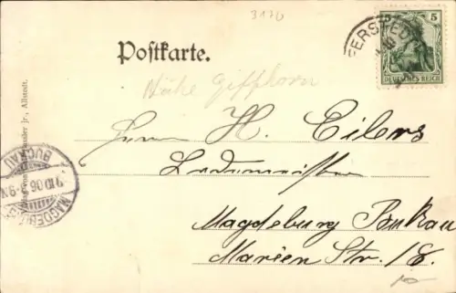 Ak Winkel Allstedt, Gasthof zur Linde, Dorfstraße, Schule, Kirche