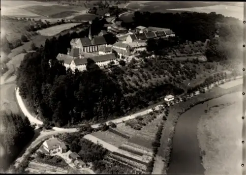 Foto Solms an der Lahn Hessen, Kloster Altenberg bei Wetzlar, Fliegeraufnahme