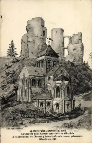Ak Montfort l´Amaury Yvelines, Kapelle St. Laurent