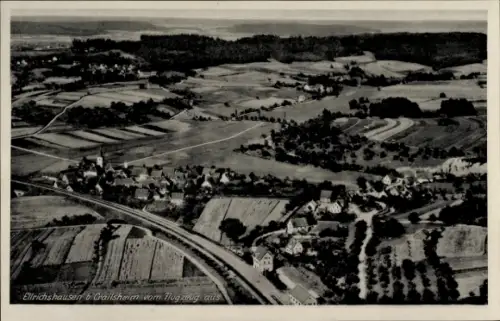 Ak Ellrichshausen Satteldorf in Württemberg, Luftaufnahme